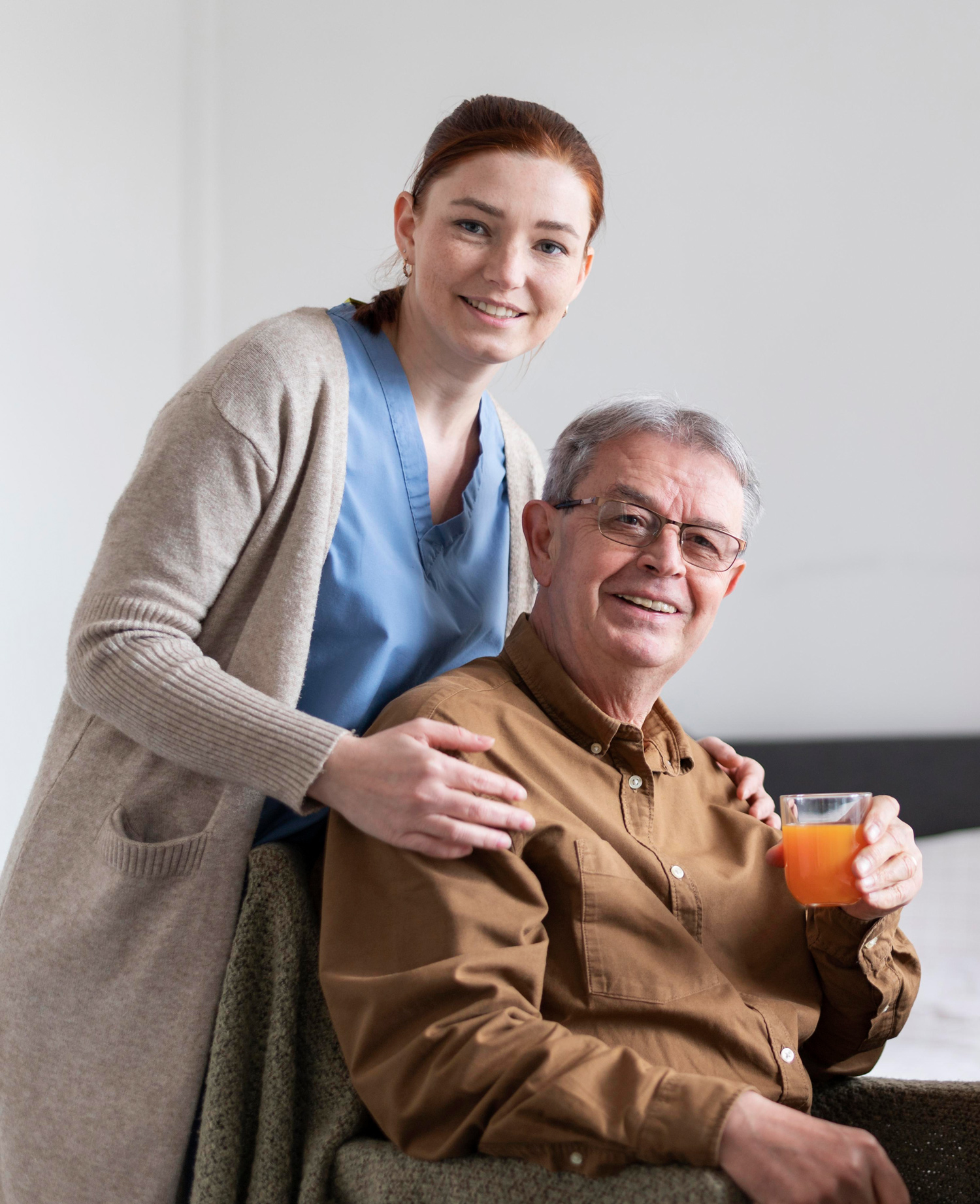elderly with nurse