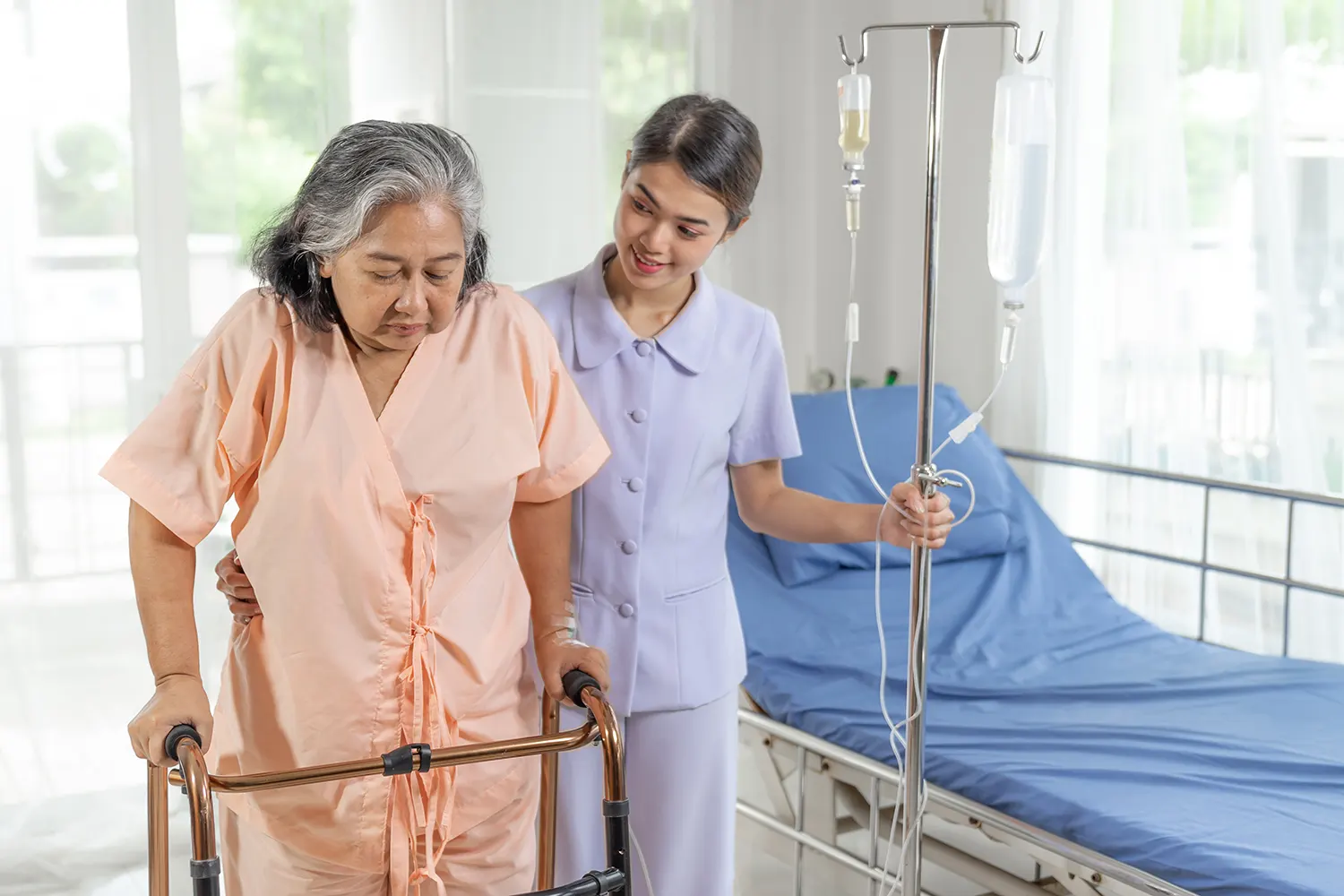 Patient with caregiver